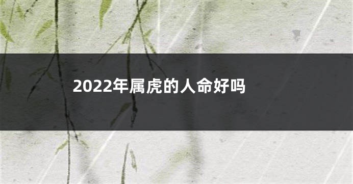 2022年属虎的人命好吗