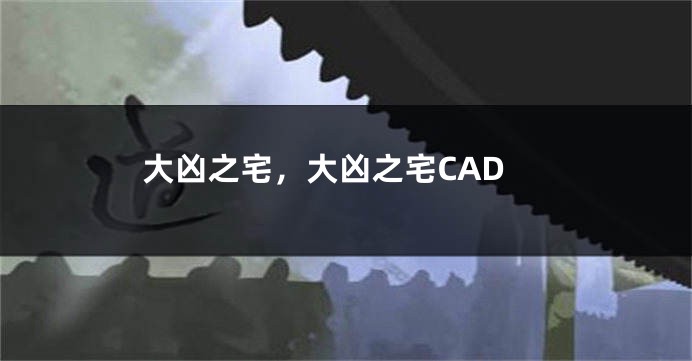 大凶之宅，大凶之宅CAD