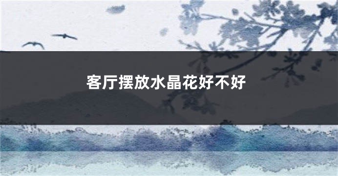 客厅摆放水晶花好不好