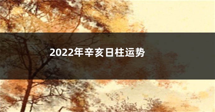 2022年辛亥日柱运势