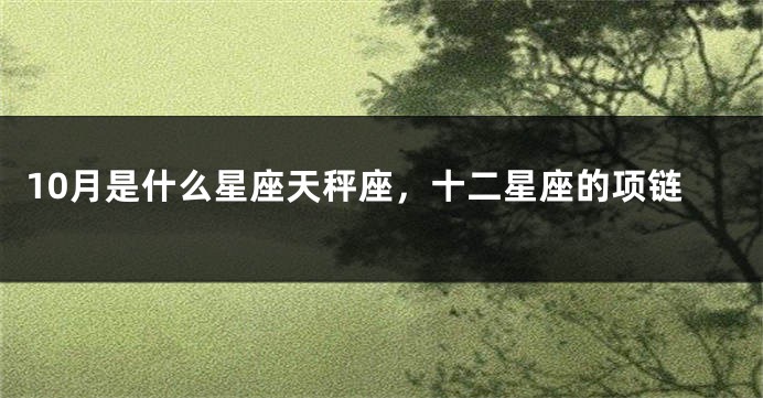 10月是什么星座天秤座，十二星座的项链