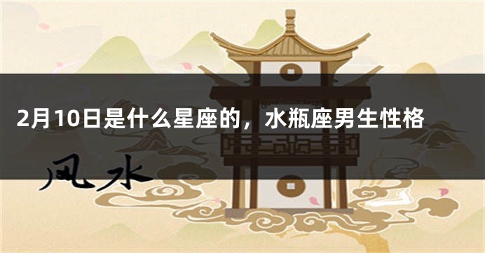 2月10日是什么星座的，水瓶座男生性格