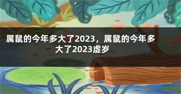 属鼠的今年多大了2023，属鼠的今年多大了2023虚岁