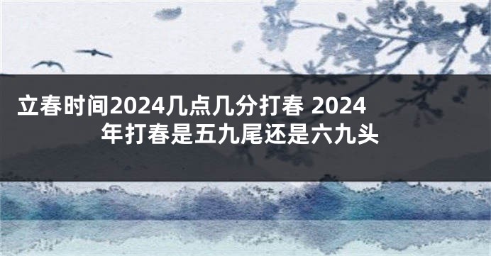 立春时间2024几点几分打春 2024年打春是五九尾还是六九头