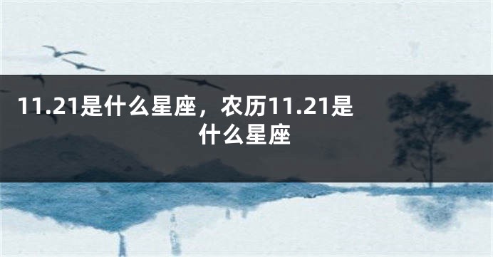 11.21是什么星座，农历11.21是什么星座