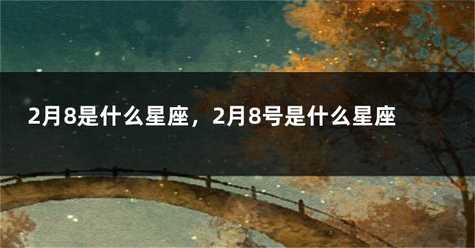 2月8是什么星座，2月8号是什么星座