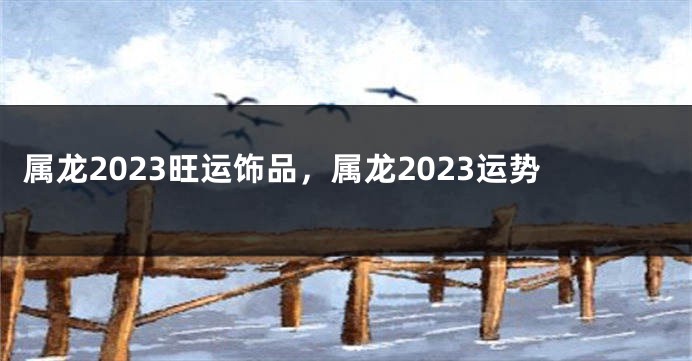 属龙2023旺运饰品，属龙2023运势