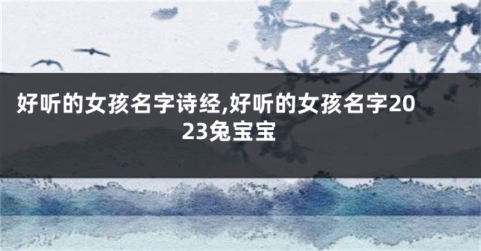 好听的女孩名字诗经,好听的女孩名字2023兔宝宝