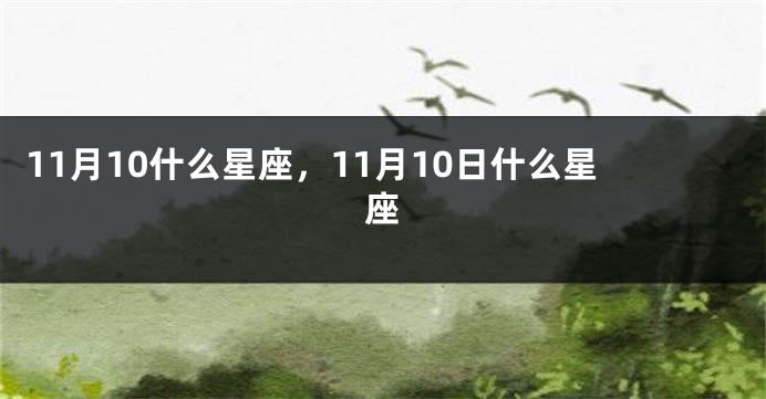 11月10什么星座，11月10日什么星座