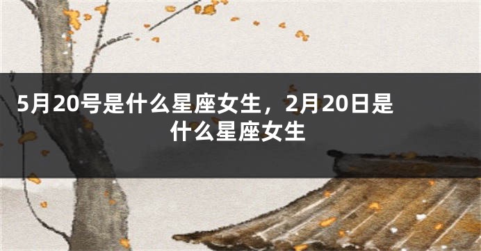 5月20号是什么星座女生，2月20日是什么星座女生