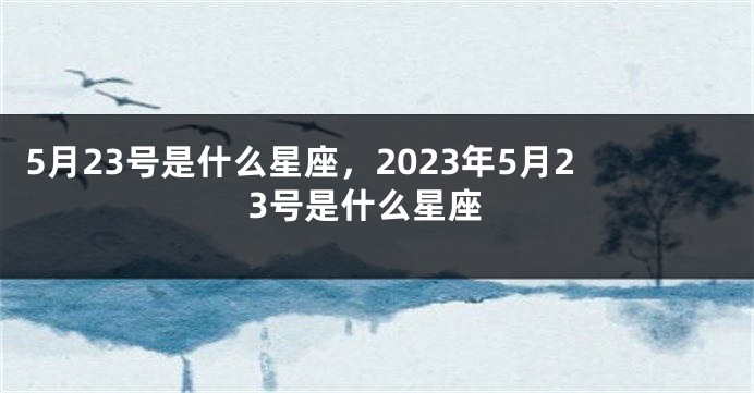 5月23号是什么星座，2023年5月23号是什么星座