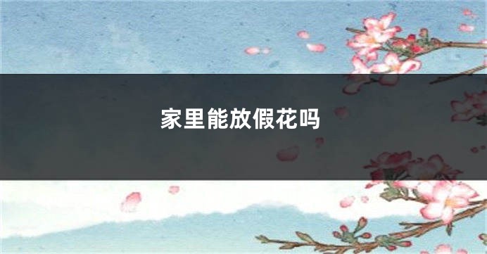 家里能放假花吗