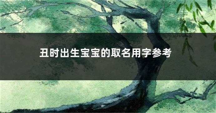 丑时出生宝宝的取名用字参考