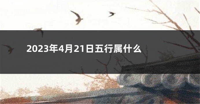 2023年4月21日五行属什么