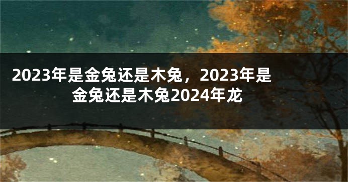 2023年是金兔还是木兔，2023年是金兔还是木兔2024年龙