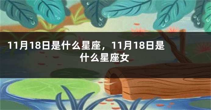 11月18日是什么星座，11月18日是什么星座女