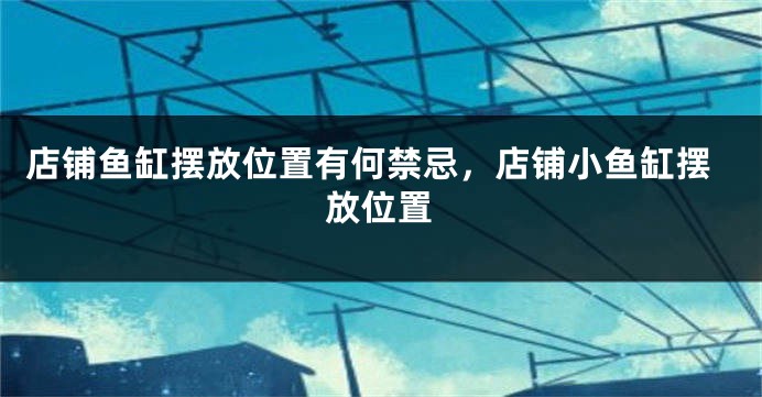 店铺鱼缸摆放位置有何禁忌，店铺小鱼缸摆放位置