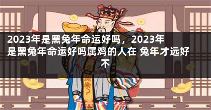 2023年是黑兔年命运好吗，2023年是黑兔年命运好吗属鸡的人在 兔年才远好不