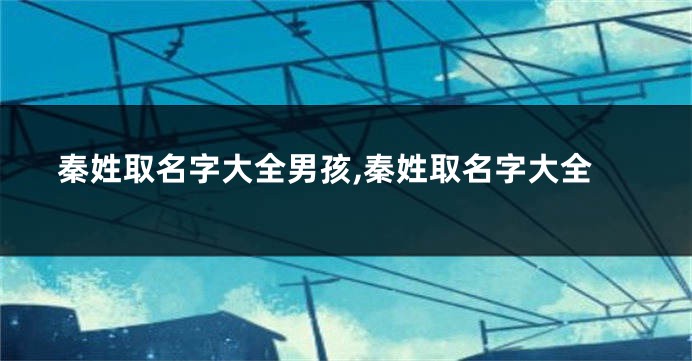 秦姓取名字大全男孩,秦姓取名字大全