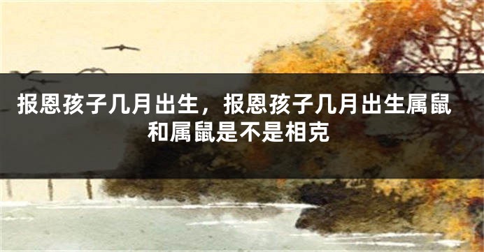 报恩孩子几月出生，报恩孩子几月出生属鼠和属鼠是不是相克