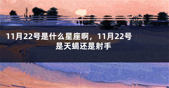 11月22号是什么星座啊，11月22号是天蝎还是射手