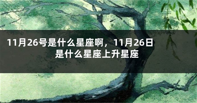 11月26号是什么星座啊，11月26日是什么星座上升星座