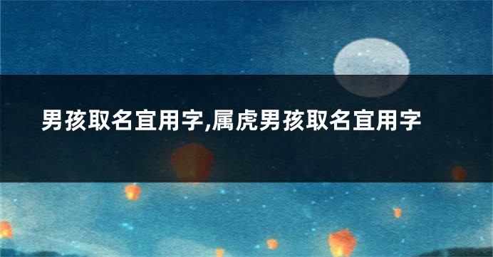 男孩取名宜用字,属虎男孩取名宜用字