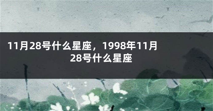 11月28号什么星座，1998年11月28号什么星座