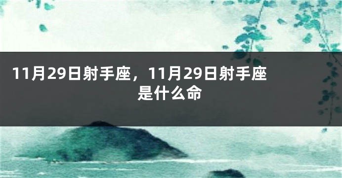 11月29日射手座，11月29日射手座是什么命