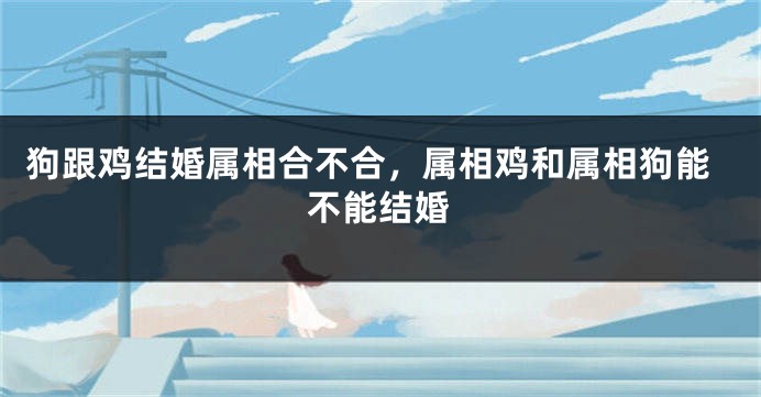 狗跟鸡结婚属相合不合，属相鸡和属相狗能不能结婚