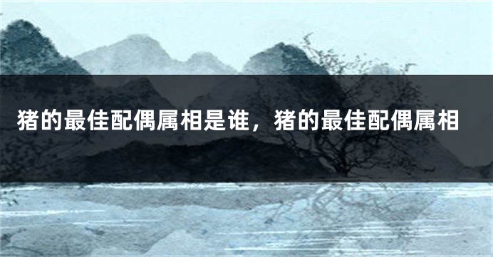 猪的最佳配偶属相是谁，猪的最佳配偶属相