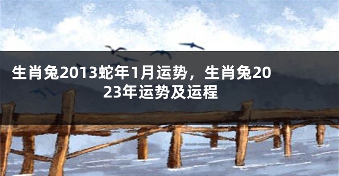 生肖兔2013蛇年1月运势，生肖兔2023年运势及运程