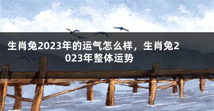 生肖兔2023年的运气怎么样，生肖兔2023年整体运势