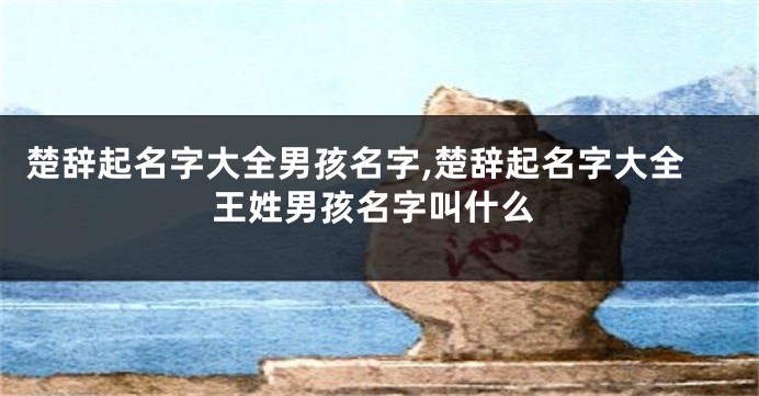 楚辞起名字大全男孩名字,楚辞起名字大全王姓男孩名字叫什么