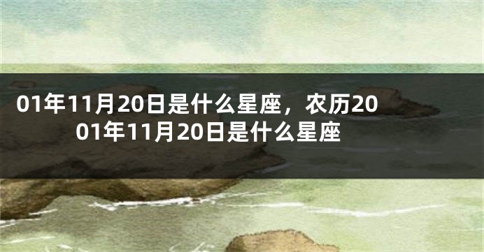 01年11月20日是什么星座，农历2001年11月20日是什么星座