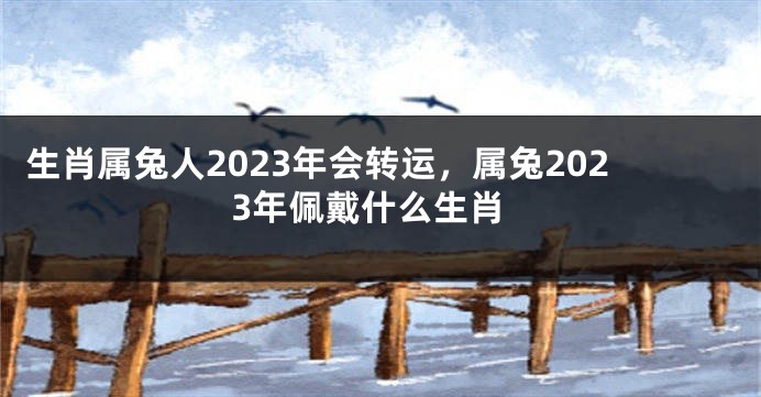 生肖属兔人2023年会转运，属兔2023年佩戴什么生肖