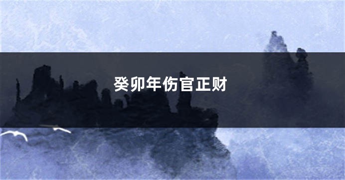 癸卯年伤官正财