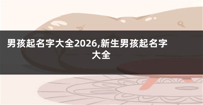 男孩起名字大全2026,新生男孩起名字大全