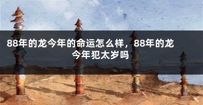 88年的龙今年的命运怎么样，88年的龙今年犯太岁吗