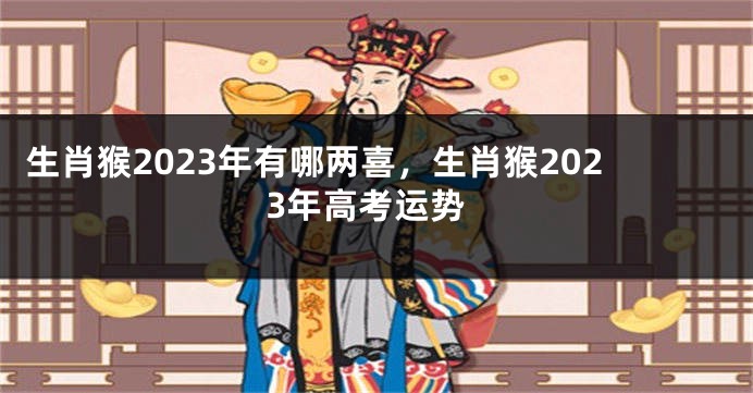 生肖猴2023年有哪两喜，生肖猴2023年高考运势