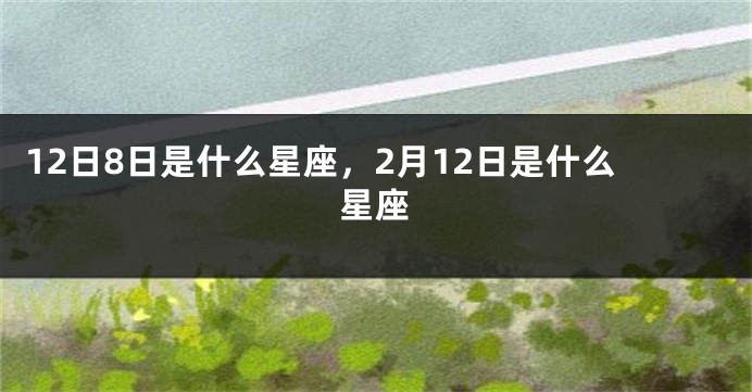 12日8日是什么星座，2月12日是什么星座