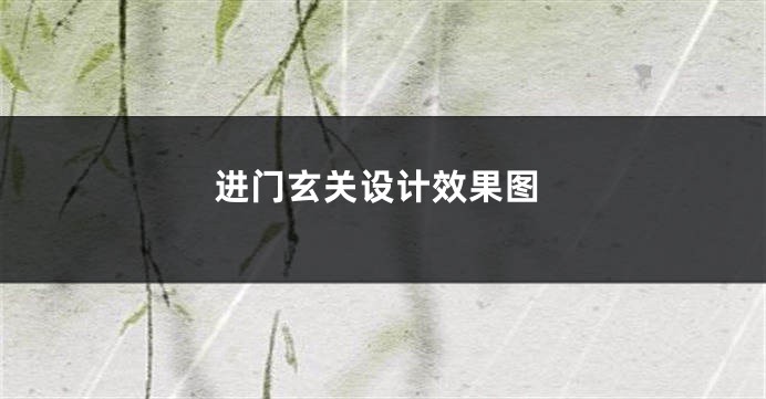 进门玄关设计效果图