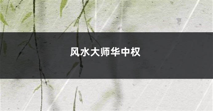 风水大师华中权