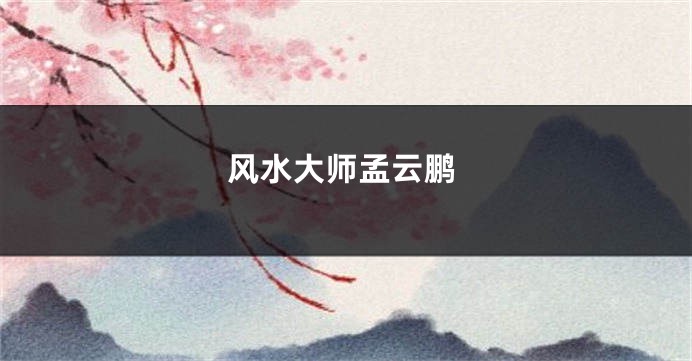 风水大师孟云鹏