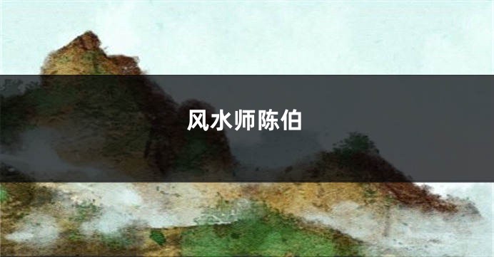 风水师陈伯