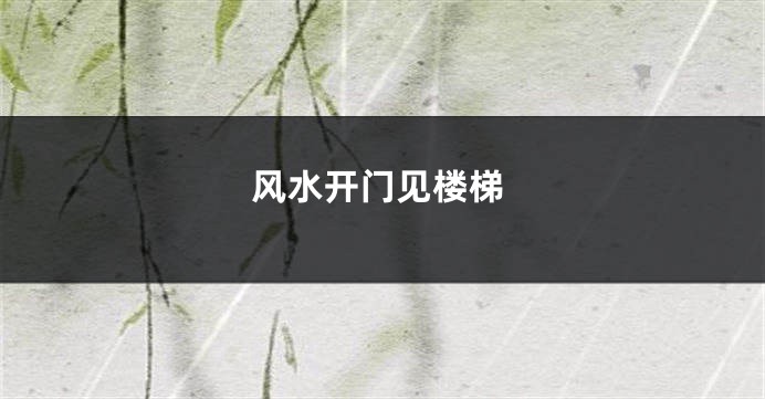 风水开门见楼梯