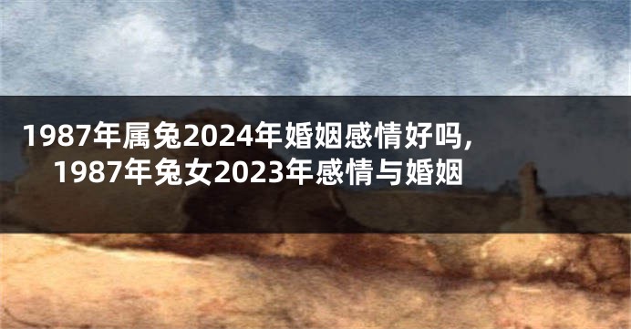 1987年属兔2024年婚姻感情好吗,1987年兔女2023年感情与婚姻