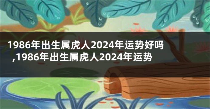 1986年出生属虎人2024年运势好吗,1986年出生属虎人2024年运势