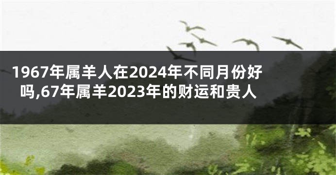 1967年属羊人在2024年不同月份好吗,67年属羊2023年的财运和贵人