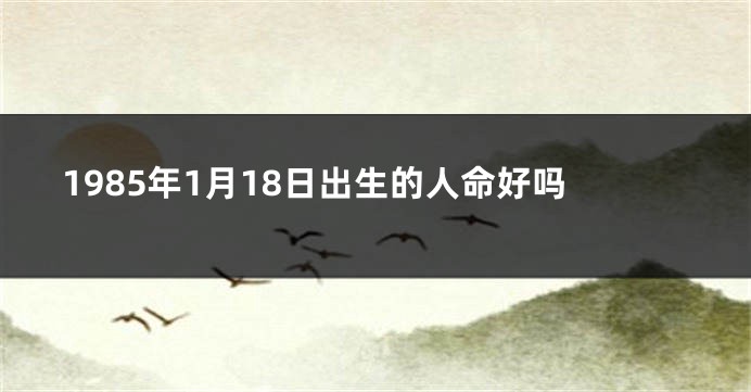 1985年1月18日出生的人命好吗